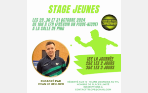 Stage jeunes Toussaint