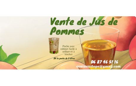 Vente de jus de pommes