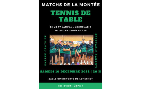 Matchs montées départementales