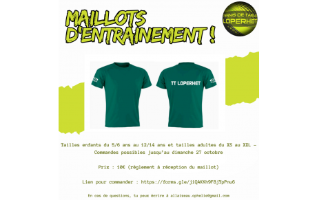 Maillots d'entrainement