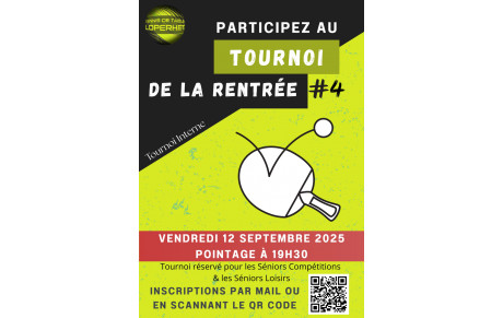 Tournoi interne de rentrée