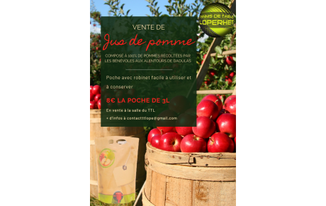Vente de jus de pomme